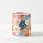 Pretty Pastel Floral Pattern マグカップ (中央)
