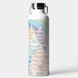 PRETTY PASTEL HOLIDAY CHRISTMAS TREES ウォーターボトル