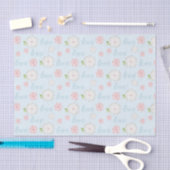 Pretty Pastel Love and Flowers Pattern 薄葉紙 (クラフト)