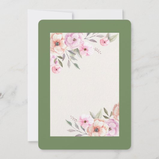 Pretty Pastel Petals 招待状 (裏面)