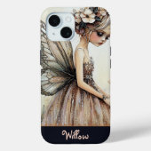 Pretty Pastel Pink Floral Fairy パーソナライズド Case-Mate iPhoneケース (裏面)