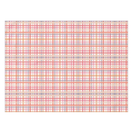 Pretty Pastel Plaid テーブルクロス (正面(横))