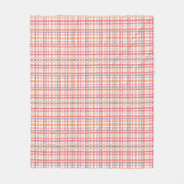 Pretty Pastel Plaid フリースブランケット