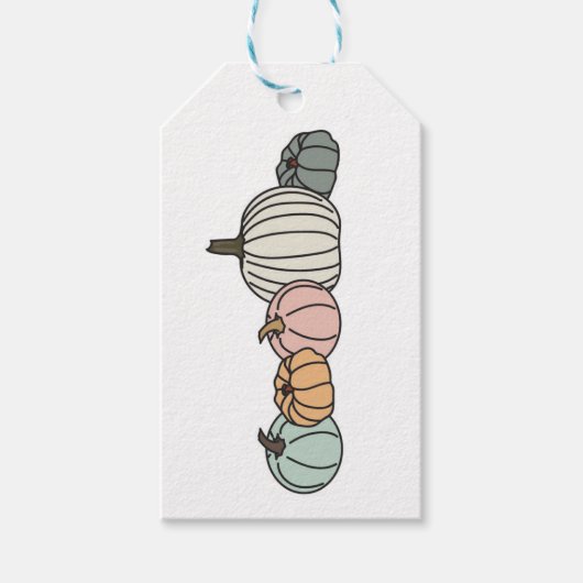 Pretty Pastel Pumpkin Gift Tags ギフトタグ (正面)