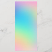 Pretty Pastel Rainbow Gradient Wedding Program プログラム (裏面)