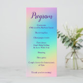 Pretty Pastel Rainbow Gradient Wedding Program プログラム (スタンド正面)