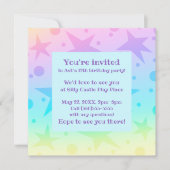 Pretty Pastel Stars And Dots Gradient 招待状 (正面)