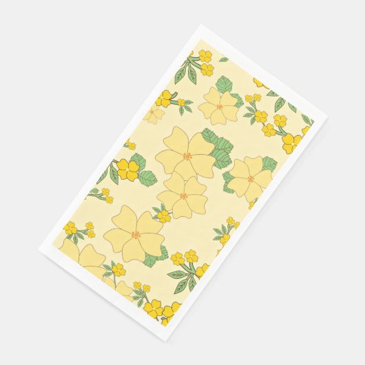 Pretty Pastel Yellow Floral Pattern, (コーナー)