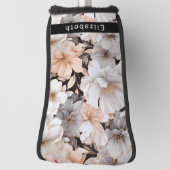 Pretty Peach and White Peony Personalized ゴルフヘッドカバー (回転90)