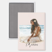 Pretty Peach Dolphin Dream マグネット (正面/裏面)