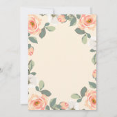 Pretty Peach Floral｜ベイビー ブランチ 招待状 (裏面)