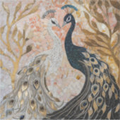 Pretty Peacocks Gold Glam の美しいもの シール (正面)