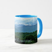 Pretty Personalized Smoky Mountains Blue Green Mug マグカップ (正面右)