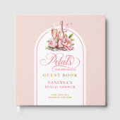 Pretty petals and prosecco blush gold guest book ゲストブック (正面)
