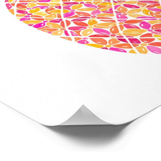 Pretty Pineapple Print ポスター (角)