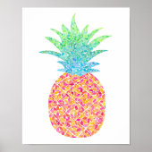 Pretty Pineapple Print ポスター (正面)