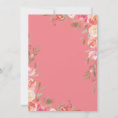 pretty pinkの花柄サプライズ誕生日パーティー 招待状 (裏面)