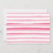 Pretty Pink プールパーティーの女の子の写真の誕生日 招待状 (裏面)