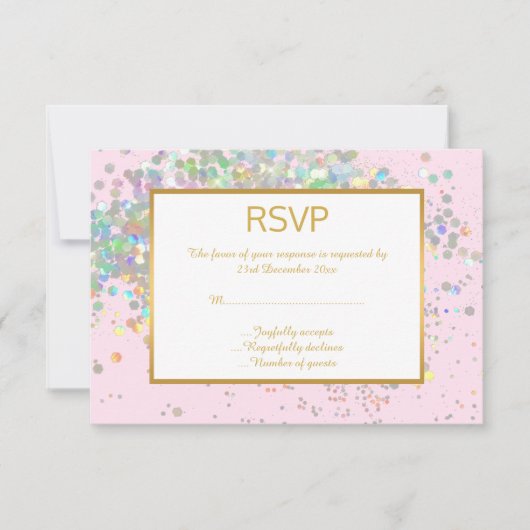 Pretty Pink レインボー ホログラフィック スポット RSVP (正面)