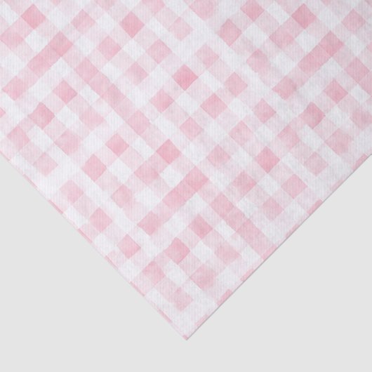 Pretty Pink 白格子ストライプのウェディングシャワー 薄葉紙 (詳細)