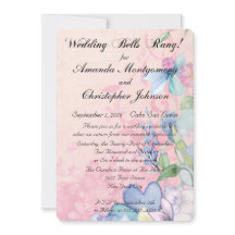 Pretty Pink and Blue Wildflowers Wedding Reception