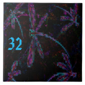 Pretty Pink and Purple Dragonflies タイル (正面)