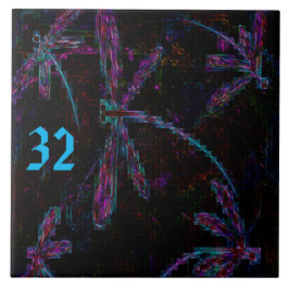 Pretty Pink and Purple Dragonflies タイル