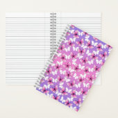 Pretty Pink and White Butterfly Spiral Notebook ノートブック (内側)