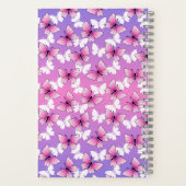 Pretty Pink and White Butterfly Spiral Notebook ノートブック (裏面)