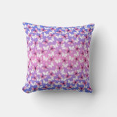 Pretty Pink and White Butterfly Throw Pillow クッション (正面)