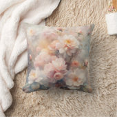 Pretty Pink and White Flowers  クッション (ブランケット)