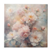 Pretty Pink and White Flowers  タイル (正面)