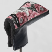 Pretty Pink and White Peony Personalized ゴルフヘッドカバー (3/4 正面)