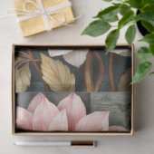 Pretty Pink And White Stained Glass Decoupage Art 薄葉紙 (ギフト)