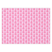 Pretty Pink Baby Girl Cat Patterned テーブルクロス (正面(横))