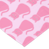 Pretty Pink Baby Girl Cat Patterned テーブルクロス (アングル)