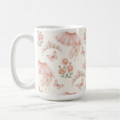 Pretty pink ballerina inspired design コーヒーマグカップ (左)