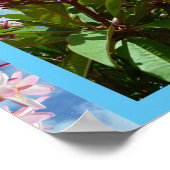 Pretty Pink Blooming Frangipani Tree, ポスター (角)