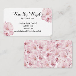 Pretty Pink Blossom RSVP エンクロージャーカード