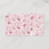 Pretty Pink Blossom RSVP  エンクロージャーカード (裏面)