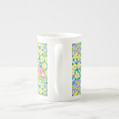 Pretty Pink, Blue, Yellow Primroses Bone China Mug ボーンチャイナマグカップ (裏面)