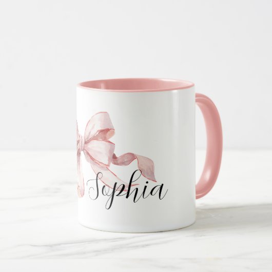 Pretty Pink Bow マグカップ (正面右)