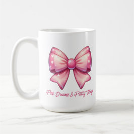 Pretty Pink Bow-Pink Dreams & Pretty Things コーヒーマグカップ