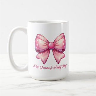 Pretty Pink Bow-Pink Dreams & Pretty Things コーヒーマグカップ