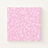 Pretty Pink Bubbles Monogram Square ノートブック (裏面)