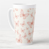Pretty pink butterflies カフェラテマグ (左アングル)