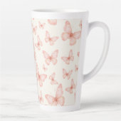 Pretty pink butterflies カフェラテマグ (右)