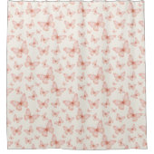 Pretty pink butterflies シャワーカーテン (正面)