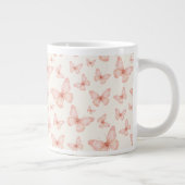 Pretty pink butterflies ジャンボコーヒーマグカップ (右)