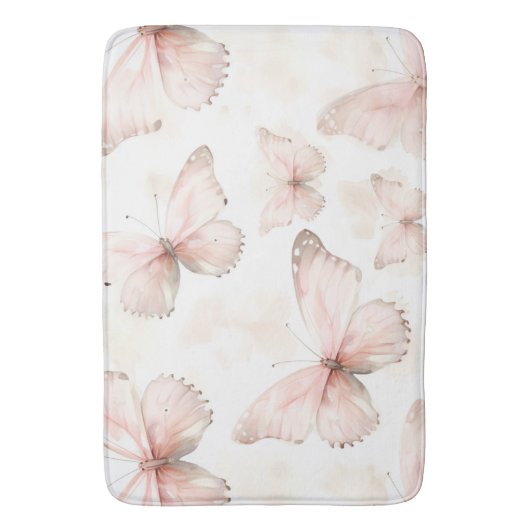 Pretty Pink Butterflies   バスマット (正面縦)